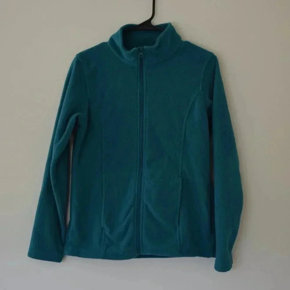 CABELA'S Adjustable Comfy Outdoor Fleece Jacket with pockets In Teal Size SP